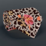 Exotische roze Floral op luipaard Stropdas<br><div class="desc">Deze mannen stropdas is geweldig voor de kantoor,  een nacht in de stad,  een bruiloft stropdas,  een bruisend bruisend stropdas,  groomsmans stropdassen of een cadeau aan je man,  vader,  broer of beste vriend. Meer design in onze winkel.</div>