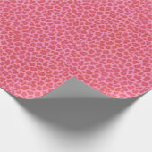 Exotische roze gevlekte luipaard dierlijke print cadeaupapier (Hoek)
