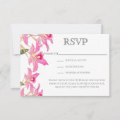 Exotische Roze Orchidee Bloemen Wedding QR Code We RSVP Kaartje (Voorkant)