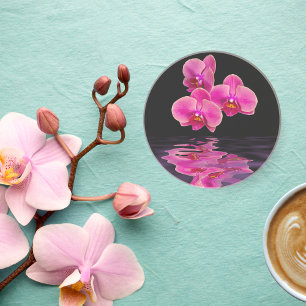 Exotische Roze Orchideeën Zandsteen Onderzetter