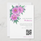 Exotische Roze Pioenen Sage Groene Bruiloft Alles  Kaart (Achterkant)