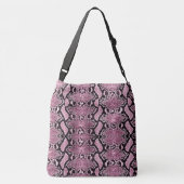 Exotische roze Python Snakeskin Crossbody Tas (Achterkant)