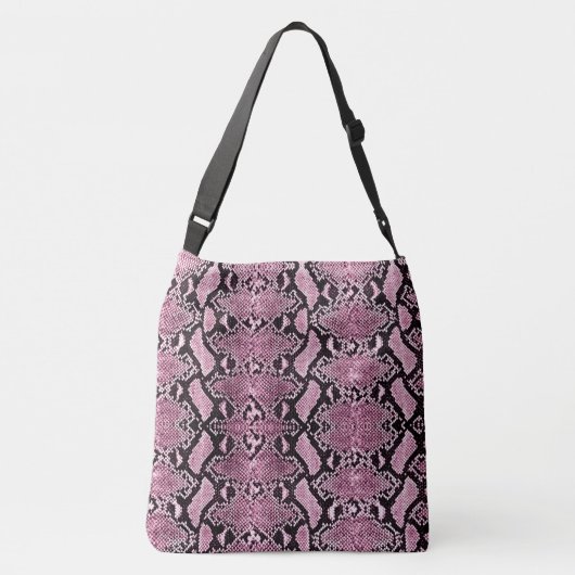 Exotische roze Python Snakeskin Crossbody Tas (Achterkant)