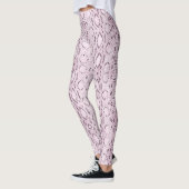 Exotische roze snakeskin leggings (Links)