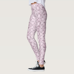 Exotische roze snakeskin leggings