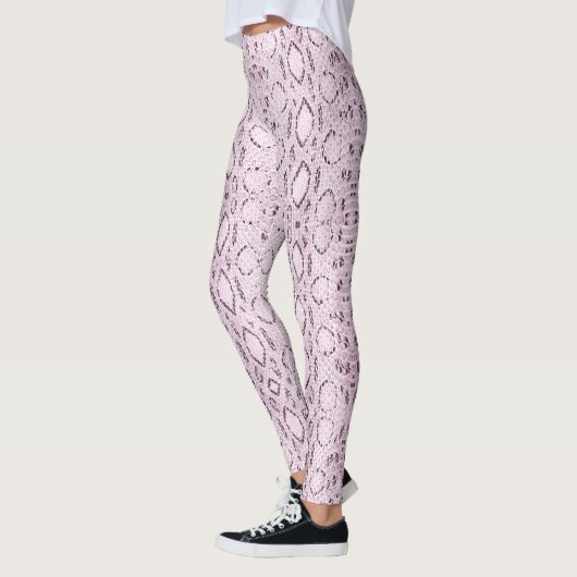 Exotische roze snakeskin leggings (Links)