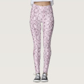 Exotische roze snakeskin leggings (Voorkant)