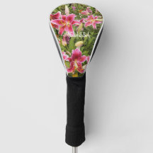 Exotische roze tijger Lily Golf Head Hoesje