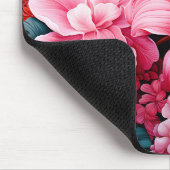 Exotische Roze Tropische Bloementuin Muismat (Hoek)