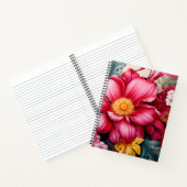 Exotische Roze Tropische Bloementuin Notitieboek (Binnen)