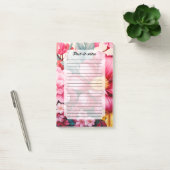 Exotische Roze Tropische Bloementuin Post-it® Notes (Kantoor)