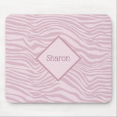 Exotische roze zebrastripes - speciaal aangepast muismat (Voorkant)