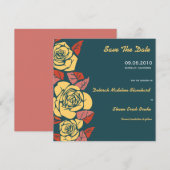 Exotische Rozen - Sla de datumkaarten op Save The Date (Voorkant / Achterkant)