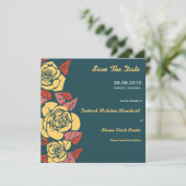 Exotische Rozen - Sla de datumkaarten op Save The Date (Staand voorkant)