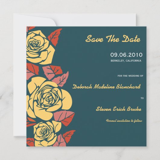 Exotische Rozen - Sla de datumkaarten op Save The Date (Voorkant)