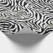 Exotische Safari Curvy Zebra Stripes Cadeaupapier (Hoek)