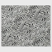 Exotische Safari Curvy Zebra Stripes Cadeaupapier (Vlak)