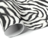 Exotische Safari Curvy Zebra Stripes Cadeaupapier (Rol Hoek)