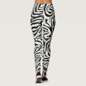 Exotische Safari Curvy Zebra Stripes Leggings (Achterkant)