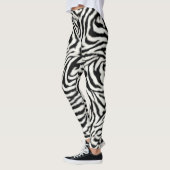 Exotische Safari Curvy Zebra Stripes Leggings (Links)