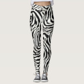 Exotische Safari Curvy Zebra Stripes Leggings (Voorkant)
