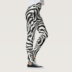 Exotische Safari Curvy Zebra Stripes Leggings