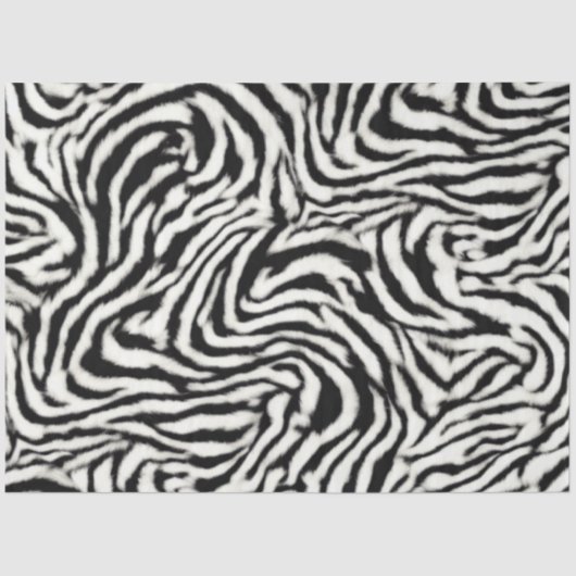 Exotische Safari Curvy Zebra Stripes Tissuepapier (Voorkant)