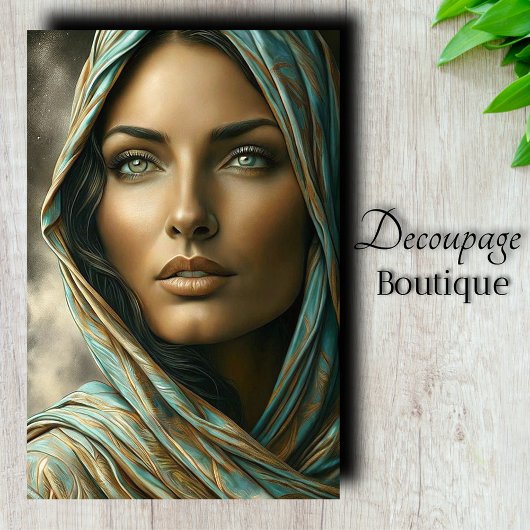 Exotische schoonheid decoupage tissuepapier