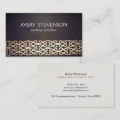 Exotische Scrolls Designer en Mode Gold Wood Look Visitekaartje (Voorkant / Achterkant)