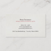 Exotische Scrolls Designer en Mode Gold Wood Look Visitekaartje (Achterkant)