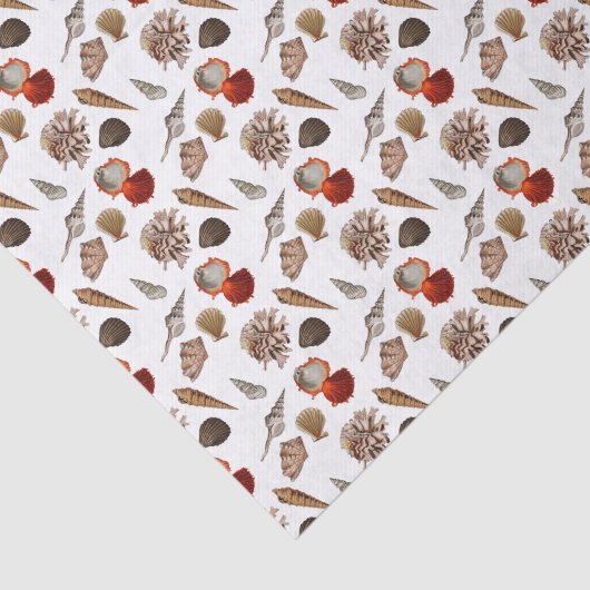 Exotische Seashell Beach Thema Tissuepapier (Detail)