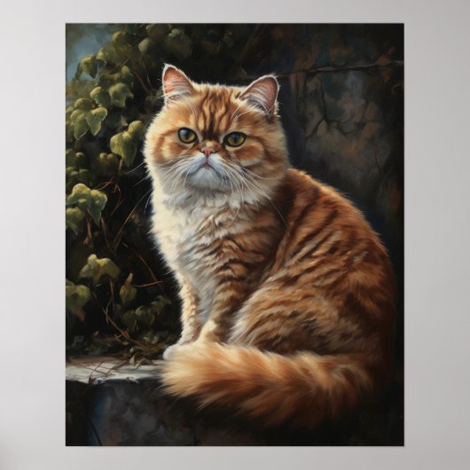 Exotische Shorthair Cat Art Print Poster (Voorkant)