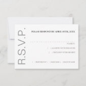 Exotische Silver Zebra print RSVP-kaart RSVP Kaartje (Achterkant)