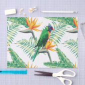 Exotische Sinaasappels- en vogelbloemen Tissuepapier (Craft)