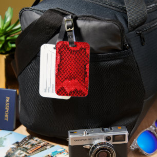 Exotische slang huid dier print patroon modern roo bagagelabel