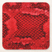 Exotische slang huid dier print patroon modern roo kartonnen onderzetters (Voorkant)