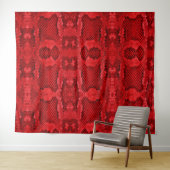 Exotische slang huid dier print patroon modern roo wandkleed (In Situ (horizontaal))