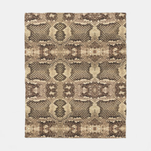 Exotische slang huid dier print patroon modern vet fleece deken