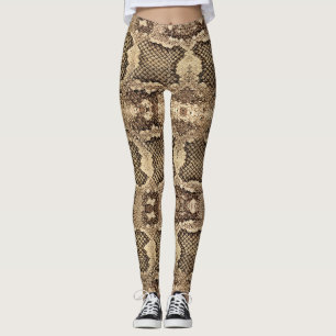 Exotische slang huid dier print patroon modern vet leggings