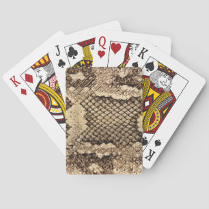 Exotische slang huid dier print patroon modern vet pokerkaarten