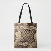 Exotische slang huid dier print patroon modern vet tote bag (Voorkant)