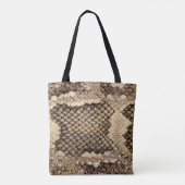 Exotische slang huid dier print patroon modern vet tote bag (Achterkant)