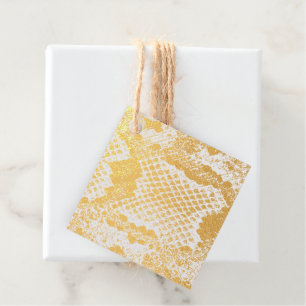 Exotische slang huid print patroon blanco rood gou bedankjes labels