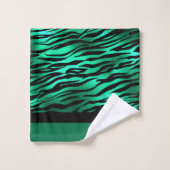 Exotische smaragdgroene dierenprint bad handdoek (Wasdoekje)