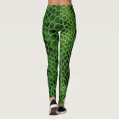 Exotische Snake Huidachtergrond Leggings (Achterkant)