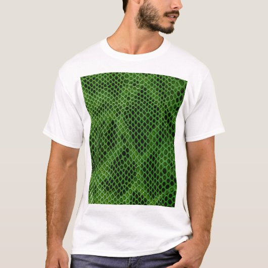 Exotische Snake Huidachtergrond T-shirt (Voorkant)