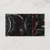 Exotische snelheidsmeter paneelfragment visitekaartje (Achterkant)