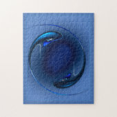 Exotische spiraalvormige blauwe Abstracte vispants Legpuzzel (Verticaal)