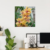 Exotische Star Orchids Poster (Thuiskantoor)