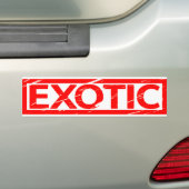 Exotische stempelmoes bumpersticker (Op auto)